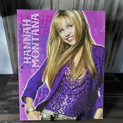 Hannah Montana Miley Cyrus 2-Pocket Folder 3-Ring Portfolio • $7.48