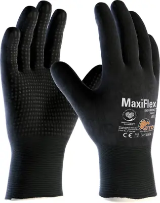 34-847 Maxiflex Endurance Palm-side Coated Black Gloves MEDIUM/8 (1 PAIR) • £4.99