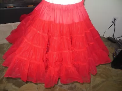 Sam's 660 Square Dance Petticoat  - Medium - Red - 21  - Nylon Full • $17.99