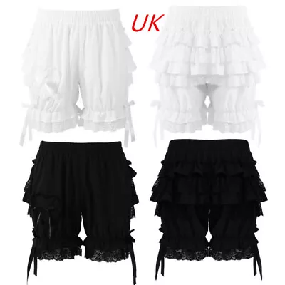 Women's Tiered Ruffled Pumpkin Shorts Pants Bloomers Safety Lounge Booty Shorts • £5.99