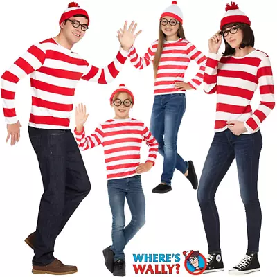 Get Noticed With Where's Wally Cosplay Stand Out In The Crowd With This Unique • £13.20