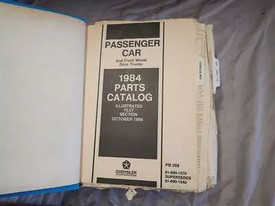 1984 Mopar Dealer Parts Catalog Dodge Chrysler Plymouth Pass Car & FWD Truck WOW • $75