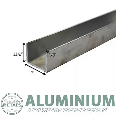 2  X 2.1/2  Aluminium U-Channel Trim X 1/8  Wall-Aluminium Channel U Profile • £22.27