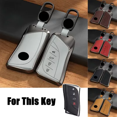 Alloy Leather Car Key Fob Case Cover For Lexus UX ES LC ES350 UX250 LS350 ES300h • $29.20