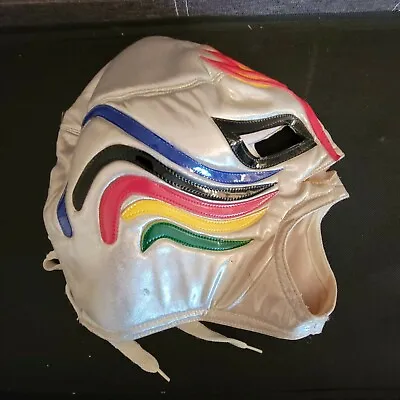 $59.99 • Buy Vintage Luchador/Lucha Libre WWE Wrestling Mask Flame Rainbow El Santo