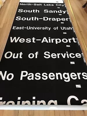 Vintage Salt Lake City Light Rail LRV Trolley Roll Sign Draper Sandy  • $250