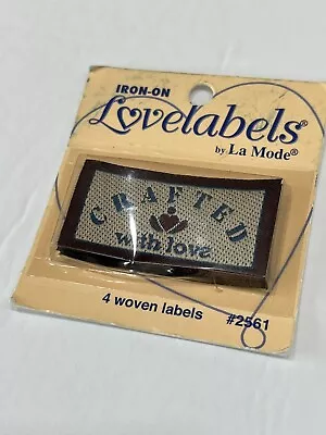 Iron On Lovelabels By LaMode. 4 Woven Labels #2561. Made In USA. • $5.90