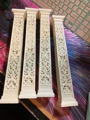 Set Of 4 Wilton 12 Inch Cake Pillars 1970 Vintage White Plastic 1970 Very Rare • £14