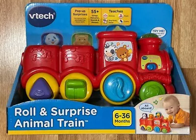 NEW VTech Roll And Surprise Animal Train Toy Learning Toy Light & Sound 6-36 Mo • $14.75