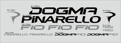 $39 • Buy Pinarello Dogma F10 Custom Made Frame Decal Set Black/silver