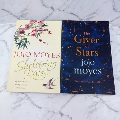 $14.95 • Buy 2x Jojo Moyes | Giver Of Stars & Sheltering Rain | Large Paperback Book Bundle