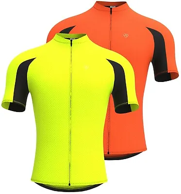 Mens Cycling Jersey Half Sleeve Top Racing Biking Outdoor Sports Summer Shirts • £12.75