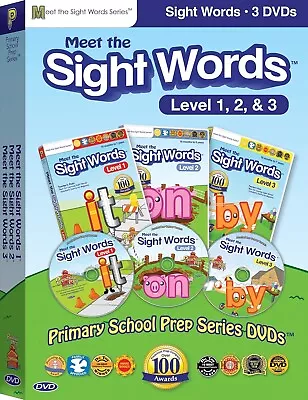 SIGHT WORDS 3 PACK - Preschool Prep - Meet The Sight Words 1 2 3 DVD • $9.99