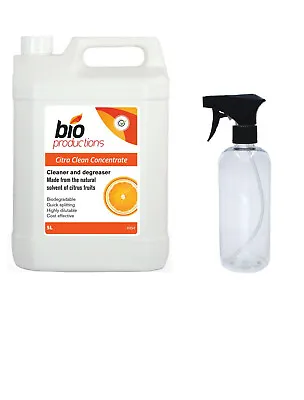 £18.99 • Buy 5 Litre BIO-PRODUCTION Citra Clean Concentrate Citrus APC All Cleaner Degreaser