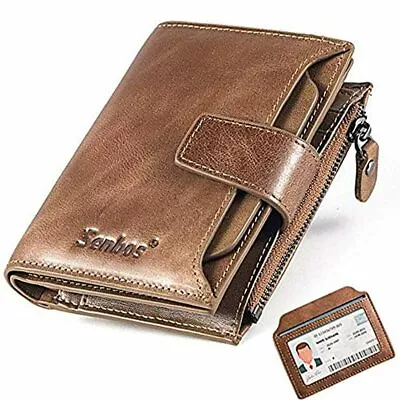 Senbos Wallet Mens RFID Blocking Genuine Leather Wallet For Men With 18 Credit  • £57.23