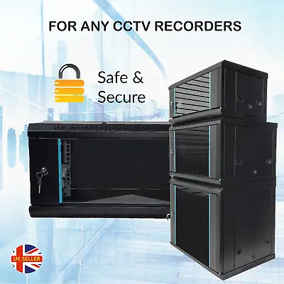 £85.50 • Buy Server Rack Data Network Cabinet BLACK Wall/floor Mounted Lockable Various Size