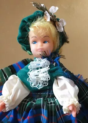 Boxed Vintage Glen Angus Hand Dressed Scottish National Costume Tartan Doll • £5