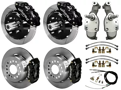 $3639.99 • Buy Wilwood Disc Brakes,14  Front & 12  Rear,2  Drop Spindles,65-70 Impala,black