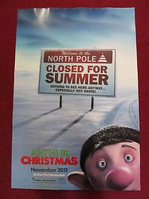 Arthur Christmas Us One Sheet Rolled Poster James Mcavoy Hugh Laurie 2011 • £12.99