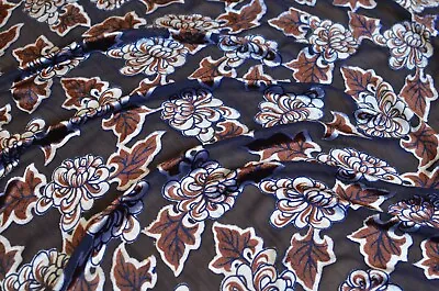 2.2 Yd/  Vintage Silk Velvet Devore Fabric Luxury Silk Uzbek Oriental Cloth • $66