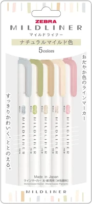 $17.96 • Buy ZEBRA Mildliner WKT7-5C-NTC Fluorescent Pen (Parallel Import Goods) (Natural Mil