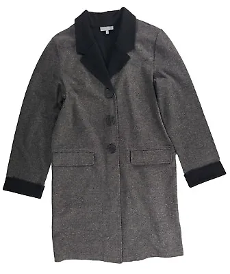 Habitat Clothes To Live In Size S Collared Jacket Duster Gray Black Pea Coat • $28