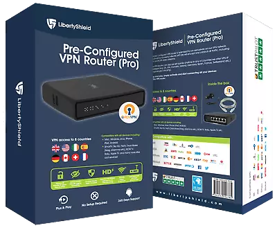 £89.99 • Buy Liberty Shield Pro VPN Router - Multi Country, Pre-Configured Plug & Play