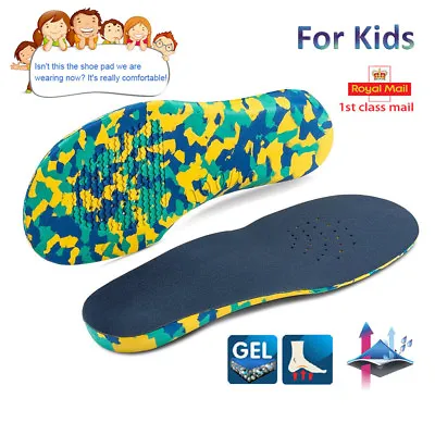 £6.99 • Buy Children's Orthotic Insoles Arch Support Flat Foot Pain Kids Plantar Fasciitis G