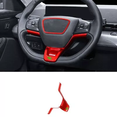 1pcs Red Gloss Steering Wheel Sheet Cover Trim For Ford Mustang Mach-E 21-23 • $48.13