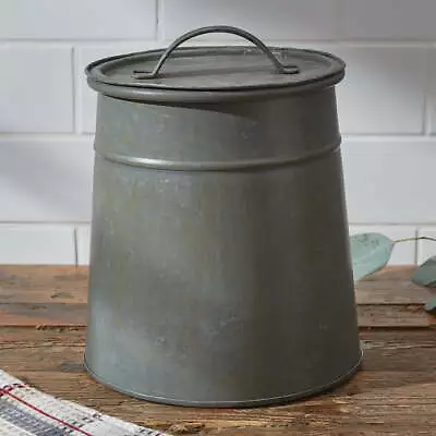 Primitive Farmhouse Colonial Look Metal Cookie Jar 8.5  • $57