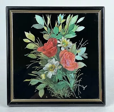 Kafka Industries #1103 Multicolor Framed Flowers Foil Screened Etchings 6.25 In • $12.74