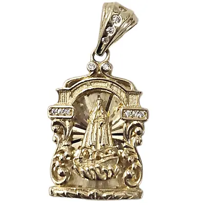 REAL 14K Yellow Gold Virgen De La Caridad Charm 4.5 Grams Moris Jewelry • $320