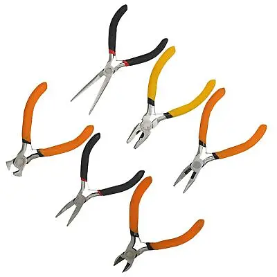 £9.49 • Buy Mini Pliers Precision Jewellery Tool Long Bent Nose Side End Needle Pliers SET