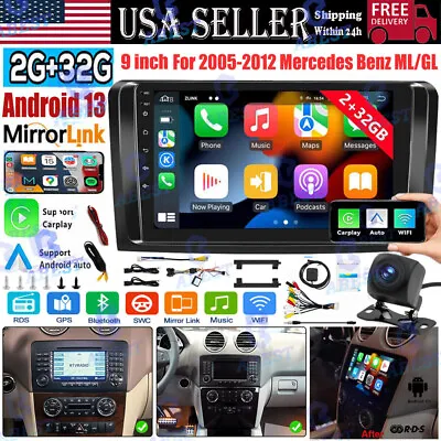 Android 13.0 For Mercedes Benz ML GL ML350 GL320 X164 Car Radio Stereo Carplay • $147.86