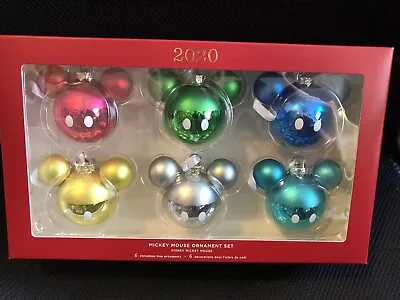 Hallmark 2020 Disney Mickey Mouse Glass Bulb Ornament Set • $37.40