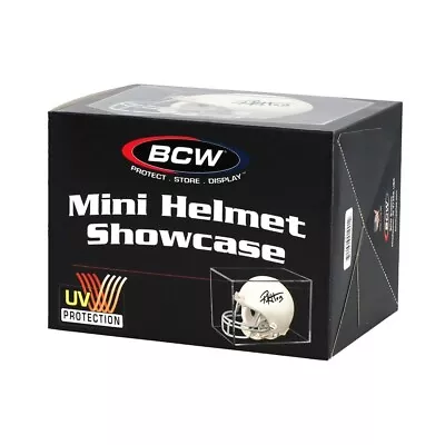 BCW UV Protected Mini Helmet Showcase Stackable Clear Plastic Display Case • $28.99