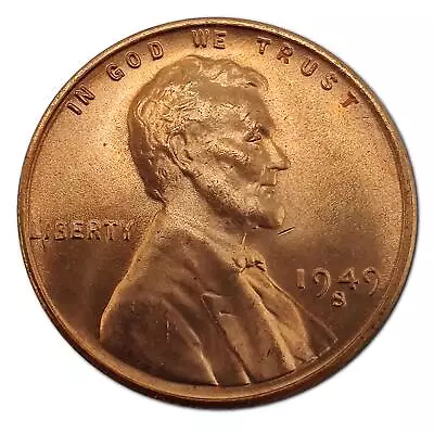 $4.86 • Buy 1949-S Uncirculated Lincoln Wheat Cent Penny MS Mint State Copper