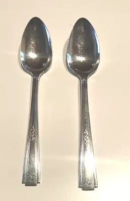 National Silver Company NSC  EPNS Two Silverplate LADY GRACE 1933 TEASPOONS • $9.99