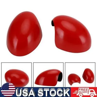 2 X Red Mirror Covers For MINI Cooper R55 R56 R57 High Quality #9 • $31.65