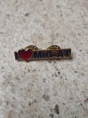 Vtg Mig-at Russian Advanced Trainer Jet Plane 1990s Collectible Pin I Love Heart • $21.98