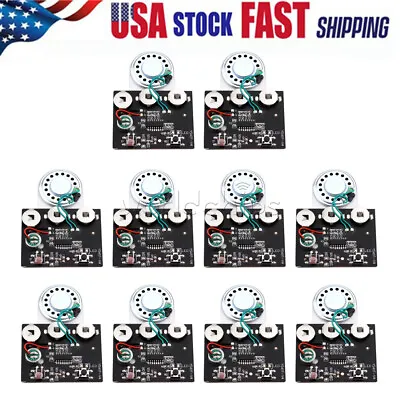 10Piece 30S Greeting Card DIY Recordable Voice Chip Music Box Sound Board USA • $24.99