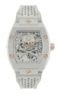 Philipp Plein The $keleton Ecoceramic PWVBA0123 Men's Grey Skeleton Watch • $585.90