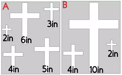 Cross Religion Shape Reusable Stencil Mylar Plastic #116 9inX11in Sheet • $11