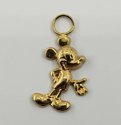 14k Yellow Gold Walt Disney Mickey Mouse Pendant Charm Cartoon Teen Girls Pluto • $95