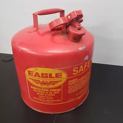 Vintage EAGLE 5 Gallon Safety Gas Can Model UI-50 S Type 1  18.9 LITRES • $30