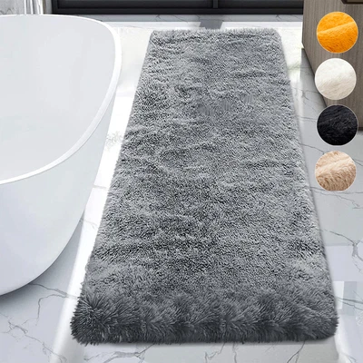 £8.99 • Buy Extra Long Non Slip Shaggy Bath Mat Bathroom Rugs Super Soft Washable Floor Mats
