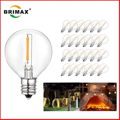 $14.99 • Buy G40 LED Bulb Waterproof E12 Globe Light Bulbs For Christmas Festoon String Light
