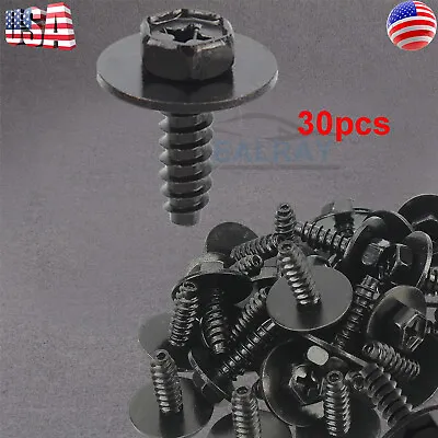 For Mazda 9CF6-00-516B Bumper Retainer Screw 8mm Hex Splash Baffle Bolt 30pcs • $8.80