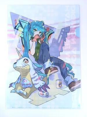 Gabumon Hatsune Miku × Digimon Adventure A4 Clear File Japanese From Japan F/S • $20.99