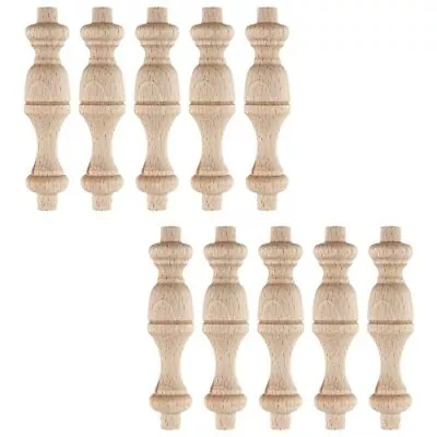 10Pack Wooden Baluster Spindles 75mm/3 InchLength Unpainted Wood Craft Spindl... • $15.80